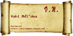 Vahl Médea névjegykártya